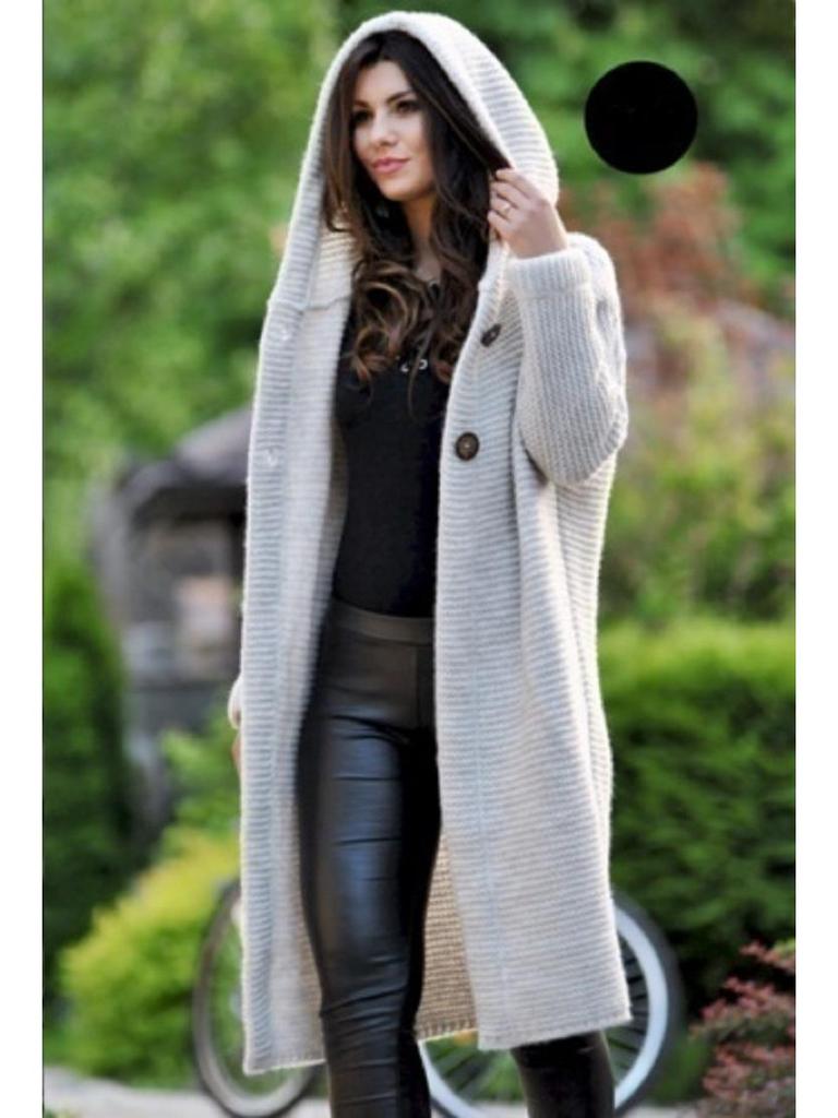 In Stock: Women's Plus Size Knitted Cardigan Sweater, Mid-Length, Autumn/Winter 2022 Hot Style (W103)