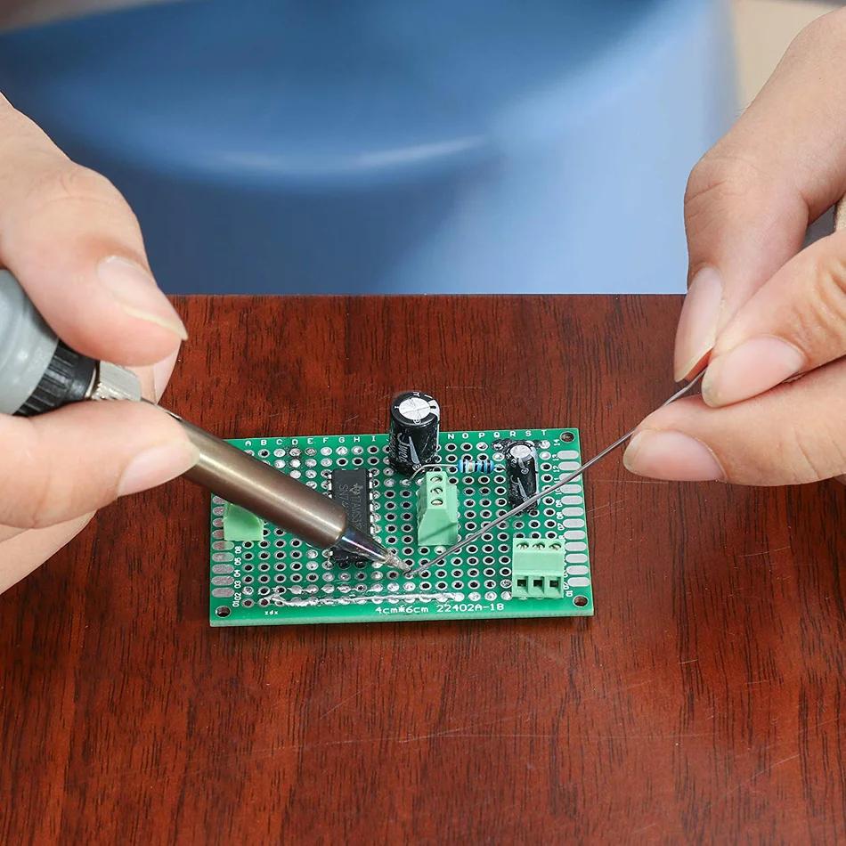 40 Stück doppelseitige Prototyping-Leiterplatten, 5 Größen universelle unverdrahtete perforierte Leiterplatten-Kits