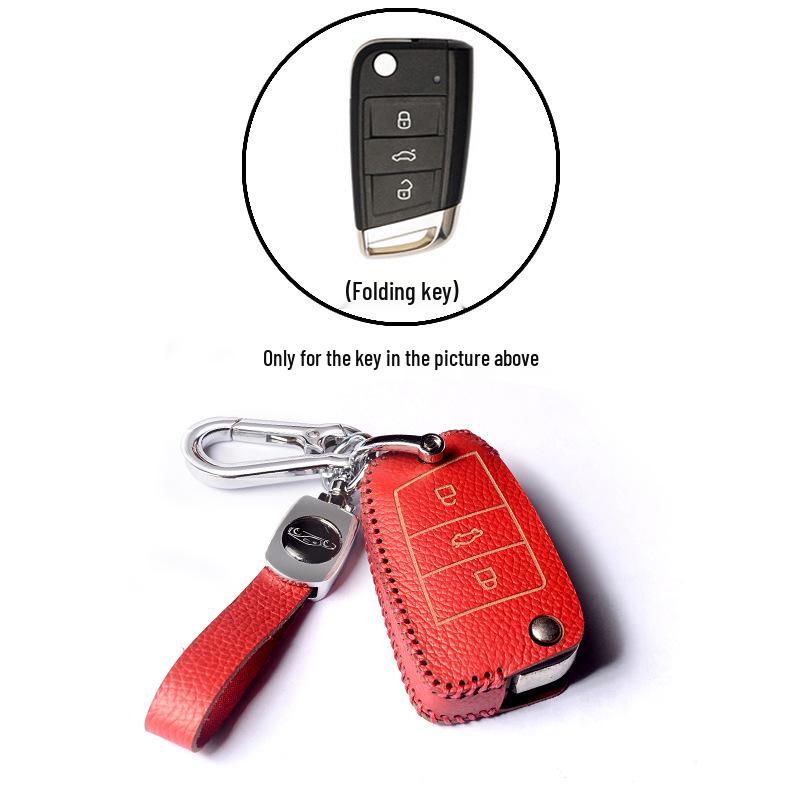 Volkswagen Key Protection Cover: Fits 21 Models, Including New Passat, Magotan, 330GTE, and B8B7 - Genuine Leather