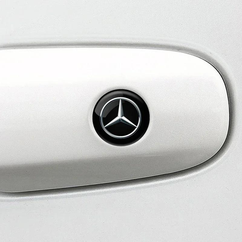 2025 For Mercedes-Benz 2Pcs Car styling Lock Keyhole Stickers Decoration Protection For Mercedes Benz C180 C200 C260 C300 W108 W