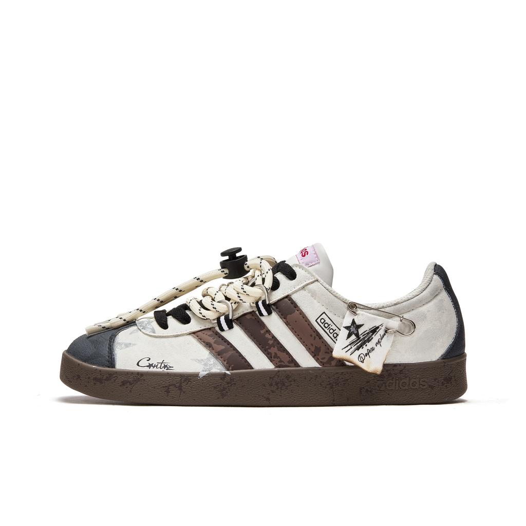 adidas VL COURT 2.0 Skateboard-Schuhe Unisex Low-Top Beige/Braun HQ1802(Team202--BOX)