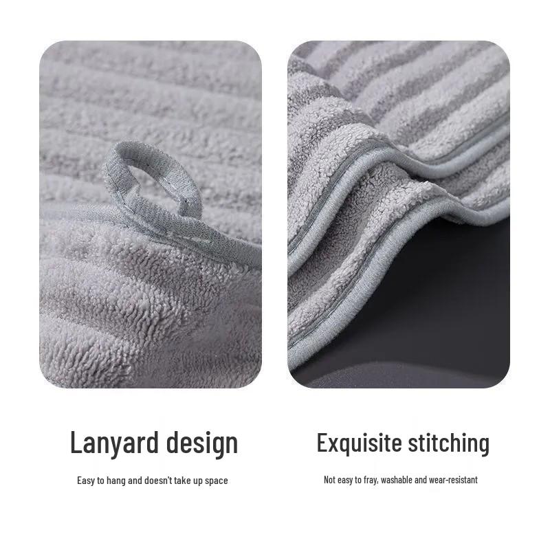 Thick Quick-Dry Coral Fleece Face Towel - Soft, Absorbent Bath Towels for Adults