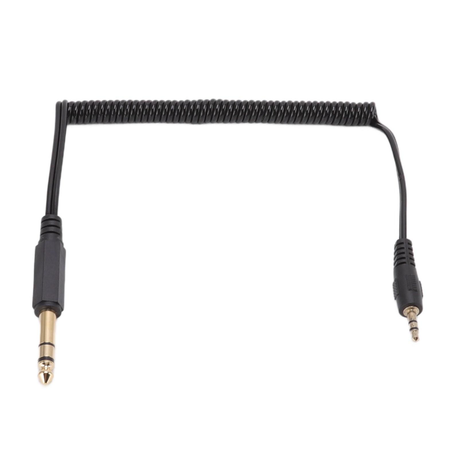 

6,35 мм на 3,5 мм спиральный кабель позолоченный втягивающийся Plug and Play портативный звуковой адаптер кабель для Dual Sound Male to 3.5mm Dual Sound Male