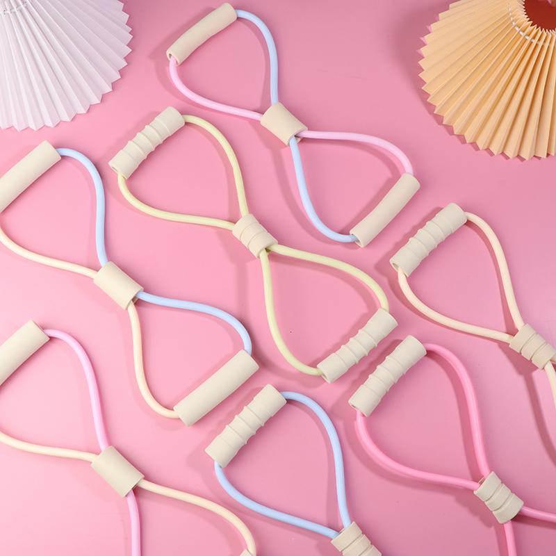 1Pc 8 Shape Tension Rope Yoga Resistance Band Home Gym Elastic Band Tpr Pull Rope Fitness Shoulder Neck Opening Chest Expander