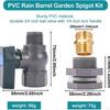 Water Barrel PVC Garden Diverter Kit Faucet with Rain Valve 3/4" Bulkhead