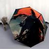 1pc Sekiro Shadows Automatic Umbrella 8 Rib Portable Folding Black Iron Frame for Outdoor, Beach, Travel, Beach Umbrella 224
