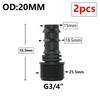 8/16/20/25/32mm Garden PE Tube Connector 1/2 3/4 1" Thread Hose Elbow Barb Coupler Fitting Farm Irrigation PE Pipe Joint