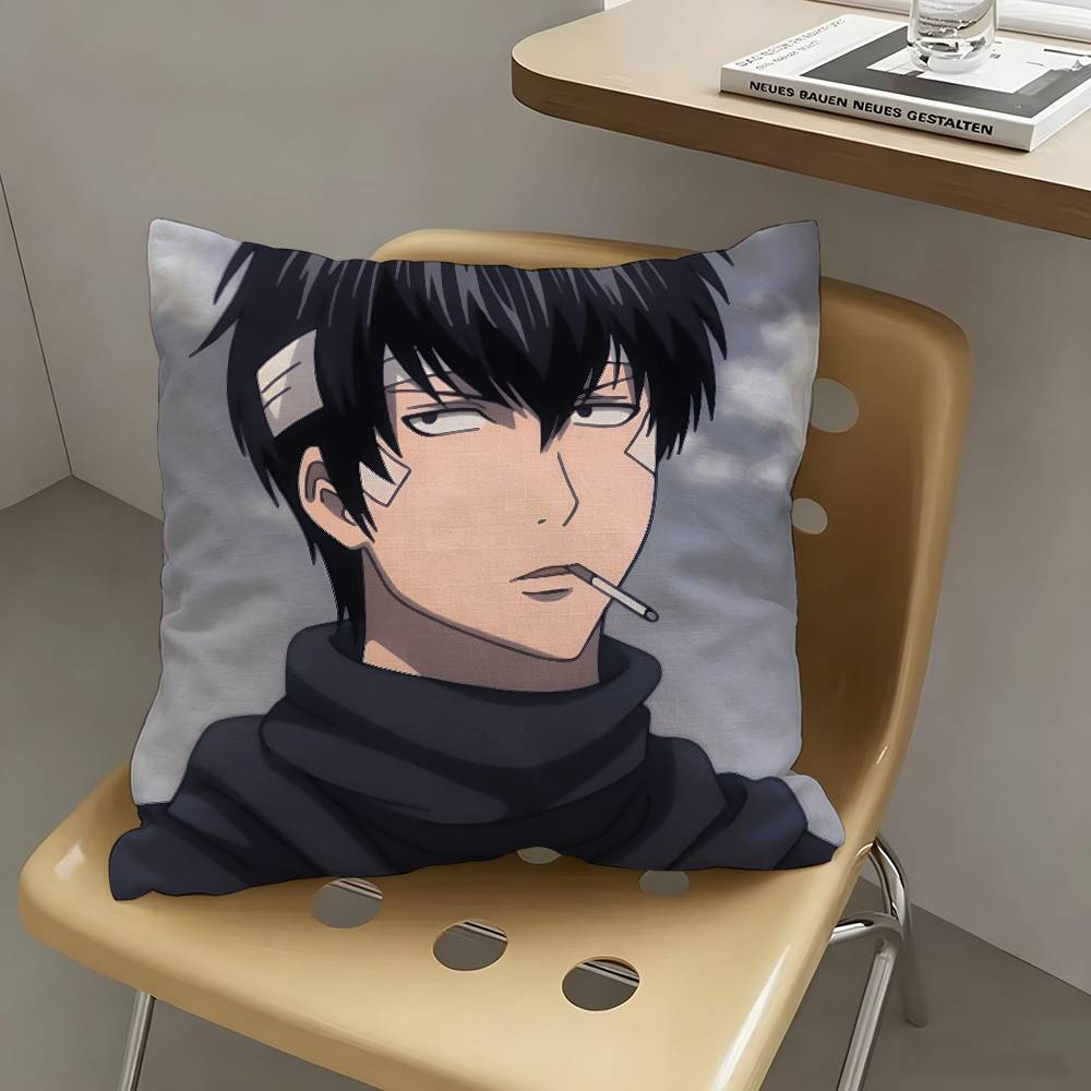1pc Hijikata Toushiro Anime Cartoon Characters Pillow Case Fashion Square Pillowcase Bedroom Sofa Room Ins Decoration Leisure