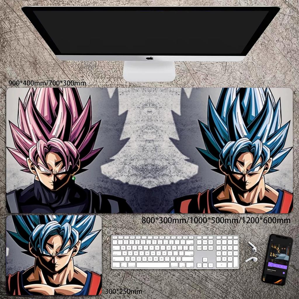 Skórzana podkładka pod mysz do biura Wysoka rozdzielczość Drukowanie Dragon Ball Mata na biurko Uroczy Son Goku Zablokowana krawędź Duży Pogrubiony Mata na biurko komputerowe Podkładka do pisania Klawiatura