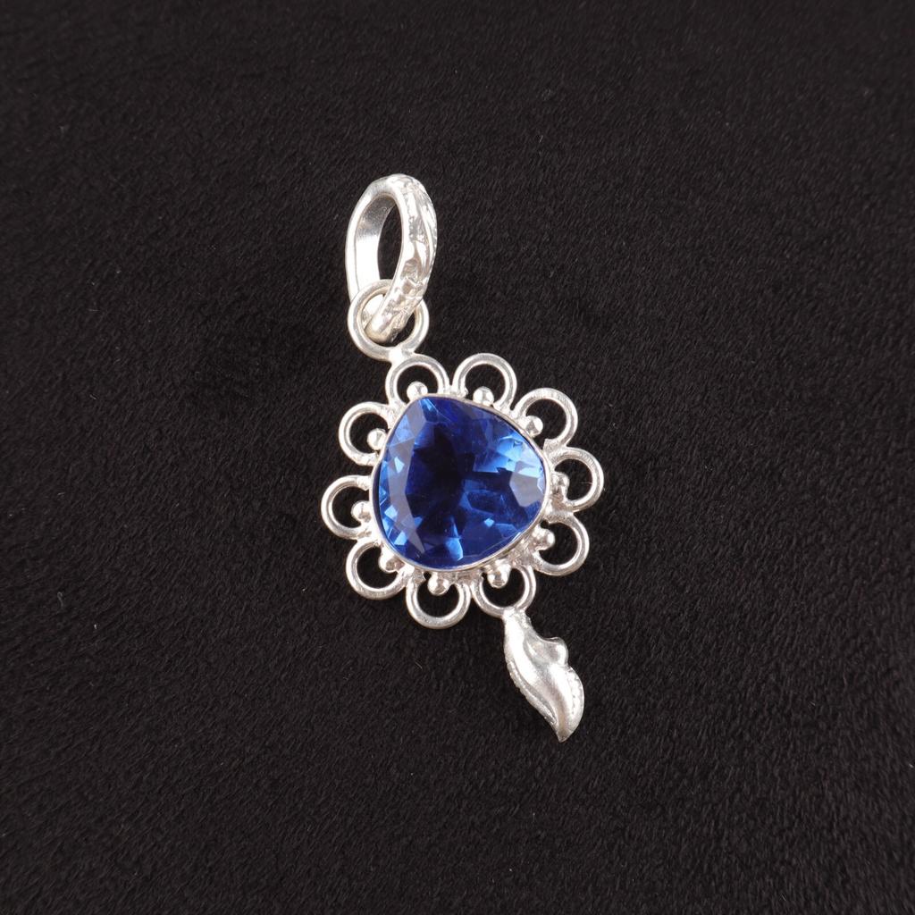 December Natural Tanzanite Best Sisters Gift Pendant Jewelry 925 Sterling Silver PP-4-4