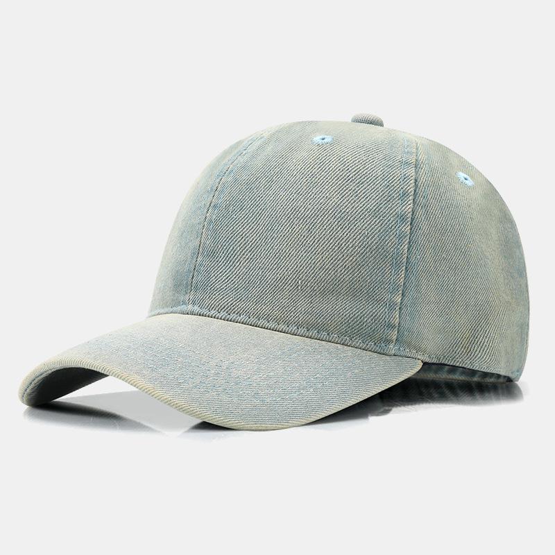 Cross-border Sunshade Face Shown Small Cap Washed Old Minimalist Cowboy Hat Custom Printing Embroidered LOGO Baseball Cap 100%