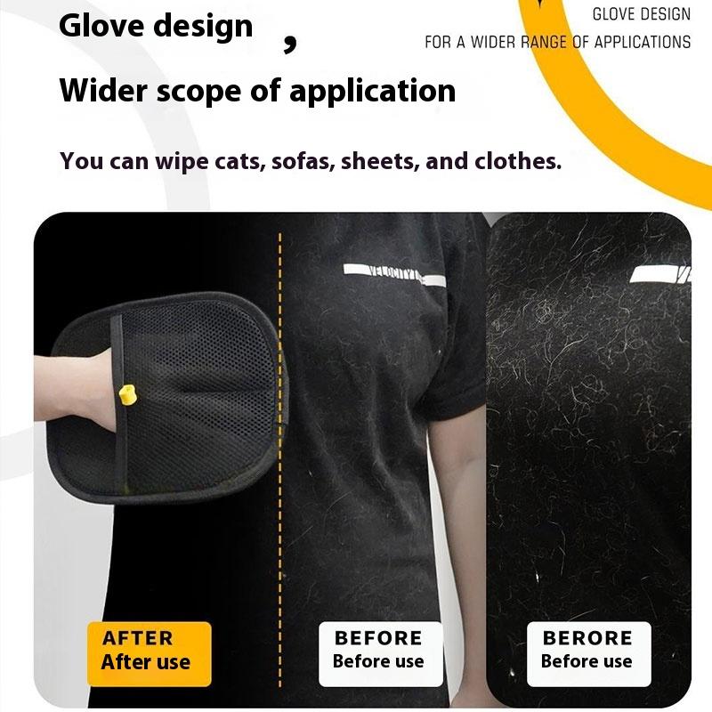 1/2/3Pcs Pet Static Hair Removal Gloves Washable Mesh Cloth Pet Grooming Gloves Reusable Cat Hair Remover