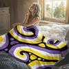 Retro Swirl Print Flannel Blanket Warm Soft Halloween Christmas Decorative Couch Warm Cozy All-Season Gift