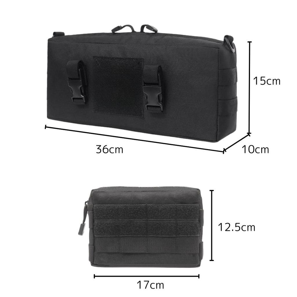 Militär Taktisk Ficka Vattentät för Airsoft och Utomhusbruk 3-delat Set, Multifunktionell, Nylon, (Kaki) [Begagnad]