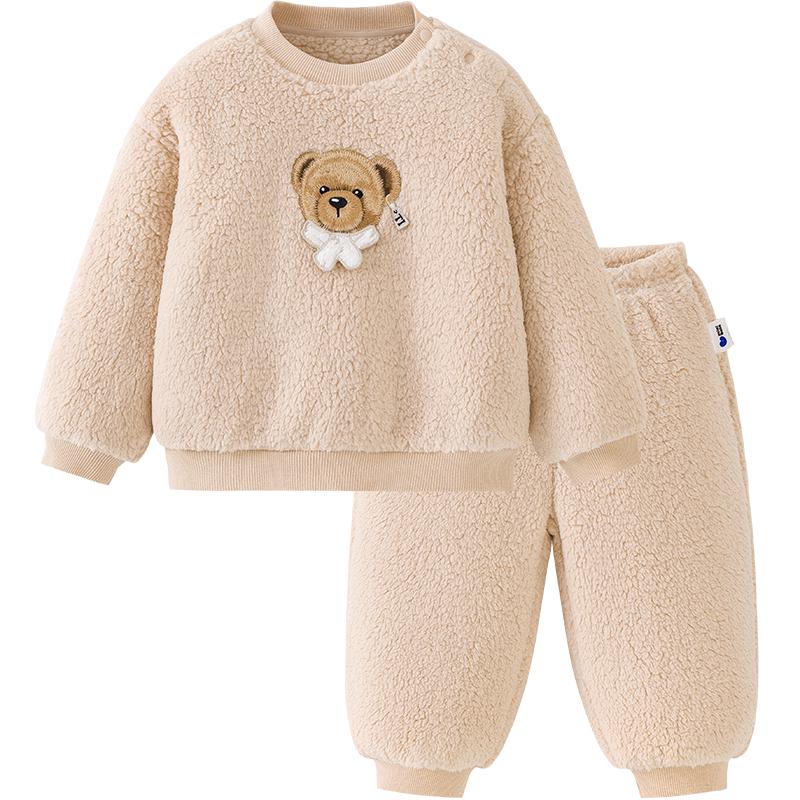 

Minibala Teddy Bear Kids Fleece Pajama Set 110