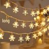 snowflake star warm white 10m 80 led battery flash