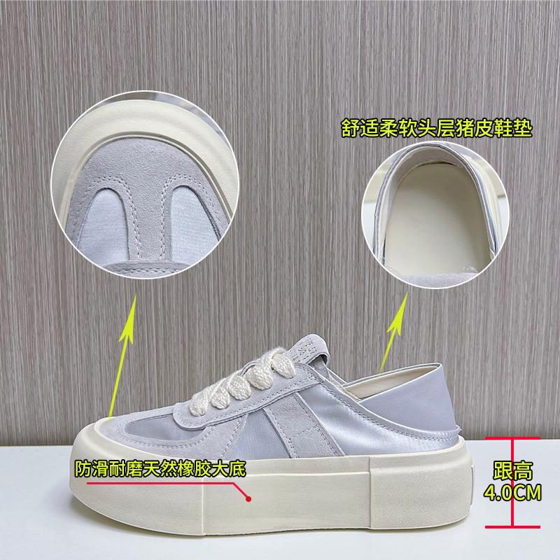 Leather Little White Shoes Women's 2025 Summer New Two-wear Sports Board Shoes Women's Casual Retro Women's Shoes Versatile Shoes Children