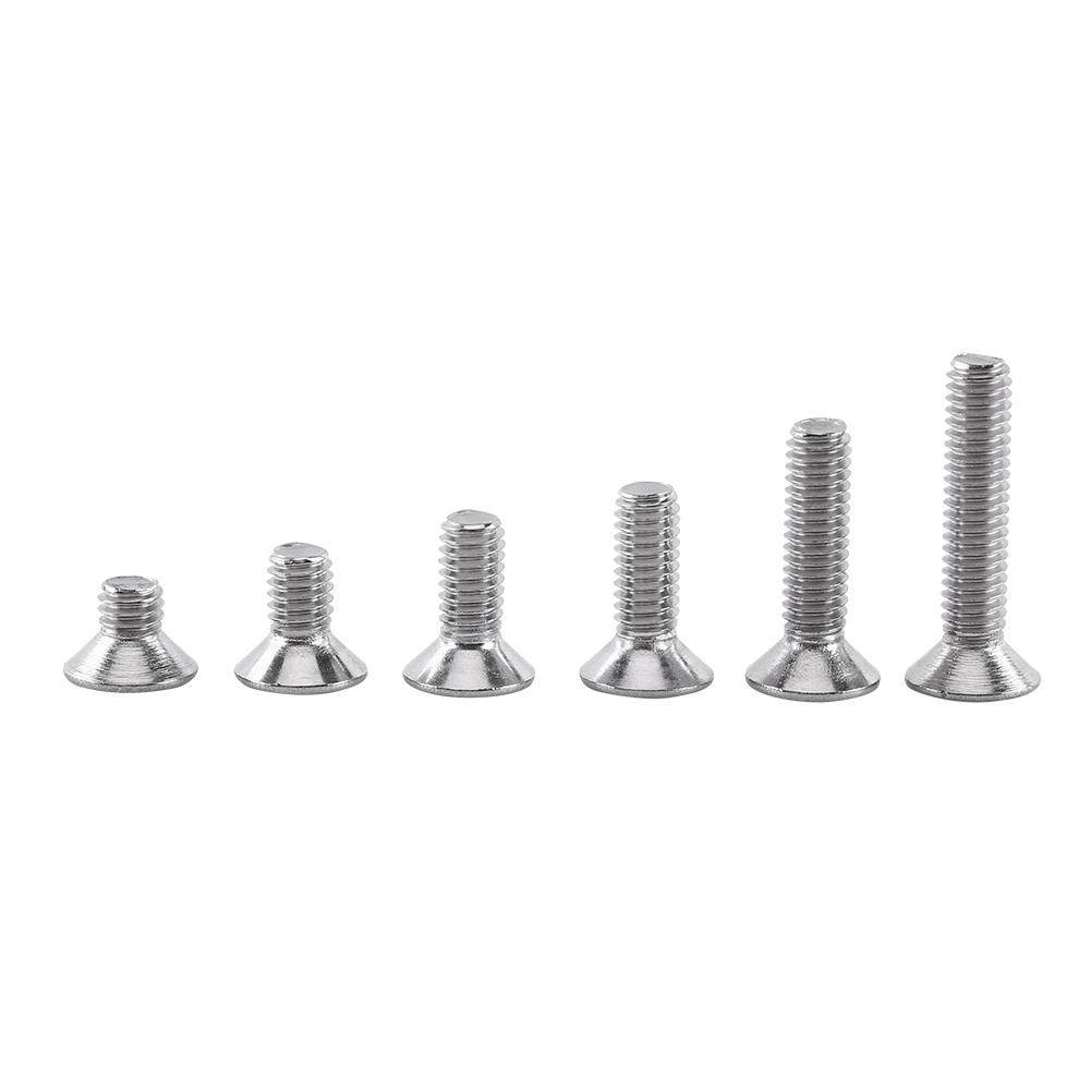 M4 A2 Stainless Steel Hex Socket Screws Bolt With Hex Nuts Assortted Set(Flat head)