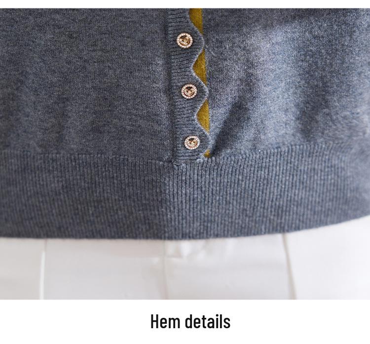 Stylish Round Neck Pullover Knit Top for Moms - Spring/Autumn 2026 Edition