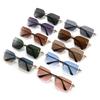 New Square Metal Frameless Sunglasses for Men and Women Fashion Trendy Outdoor Sunscreen Sunshade Glasses