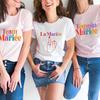 French Girls Single Farewell Women Tees: Future Bride Team Bride Tops, Female Clothing for Bachelorette EVJF Party T-shirts D002