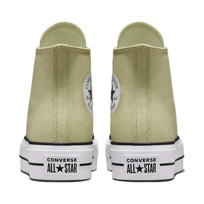 Converse Chuck Taylor All Star Lift Trend Lightweight Abrasion Resistant High Top Espadrilles Women's Green & White