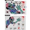 Halloween Cartoon Wall Sticker: Skull, Pumpkin, Balloon, Scarecrow, Self-Adhesive Glass Decal