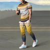 Set Estivi Uomo Tuta T-shirt Pantaloni Completi 2 Pezzi Moda Pantaloni Casual Oversize Abbigliamento Uomo Abbigliamento Sportivo Jogging