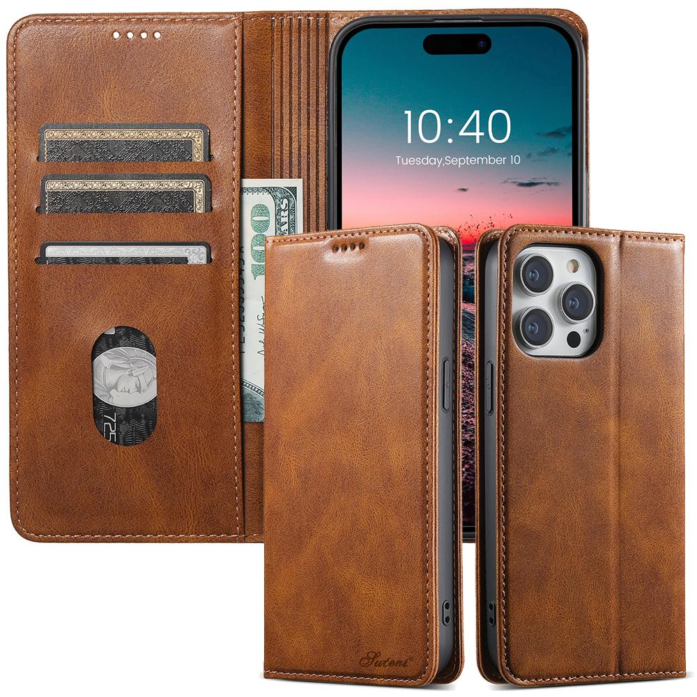 Premium Wallet Magnetische Lederhülle für iPhone 15 14 Plus 13 12 11 Pro Max XS MAX für Samsung S23 S22 Ultra Plus S23FE Note20Ultra A14 A54 A53