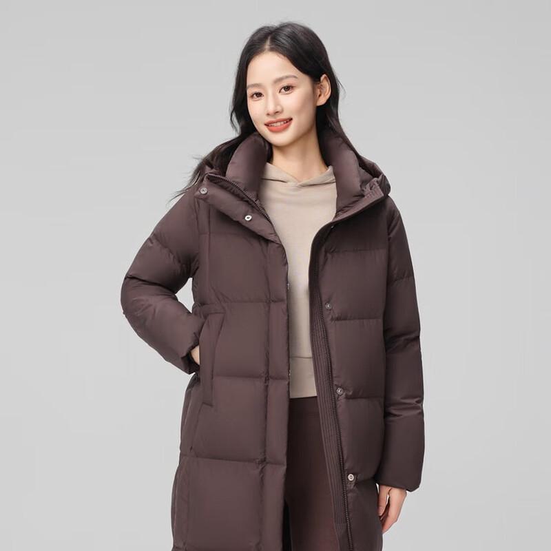 SNOWFLYING Women's Long Collarless Duck Down Jacket