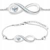 Zilveren Armband Hart Wit Met Symbool van Oneindigheid Hart Zilver 925