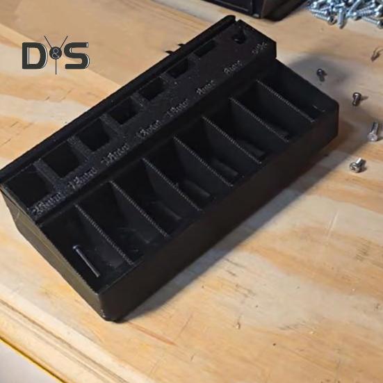 M3 Bolt Sorter Tray with 7 Measuring Slots Precision M3 Screw Bolt Length Sorting Box Heavy Duty Small Parts Screws Hardware Organizer