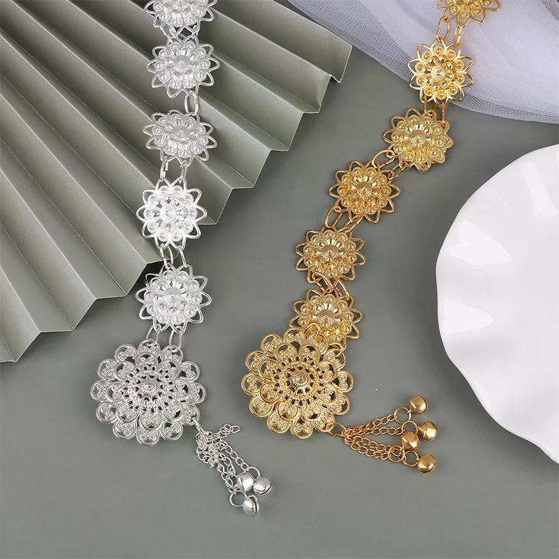 Sarong Traditionnel Ceinture Couleur Or Boucle de Ceinture Bijou Vintage Pour Femme Décoration