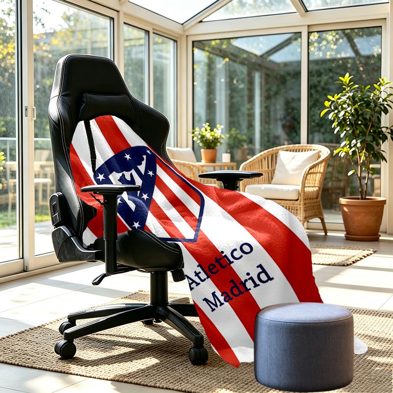 Coperta con Stampa Atletico Madrid - Morbida e Confortevole, per Camera da Letto, Viaggio, Divano, Decorazione per la Casa - Regalo di Compleanno o Natale per un Amico