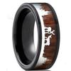 Trendy New Jewelry Wood Grain Silhouette Ring Men's Ring
