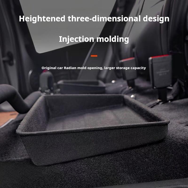 For GWM Tank 300 Storage Box Organizer Case Under Seat Hidden Box High Capacity Felt Cloth Drawer Holder Case Car Accessories