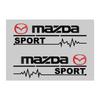 2Pcs Car Accessories Rearview Mirror Decor Stickers Badge Emblem Decal For Mazda 3 CX3 CX4 CX5 CX7 CX9 CX30 RX7 MX3 Axela Atenza h4