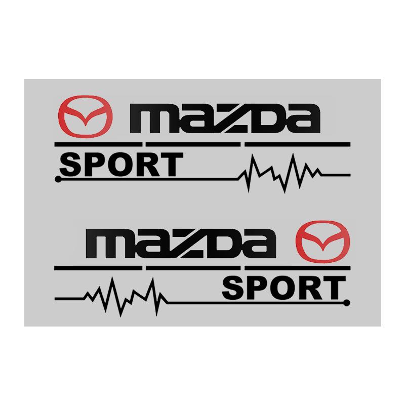 2Pcs Car Accessories Rearview Mirror Decor Stickers Badge Emblem Decal For Mazda 3 CX3 CX4 CX5 CX7 CX9 CX30 RX7 MX3 Axela Atenza h4