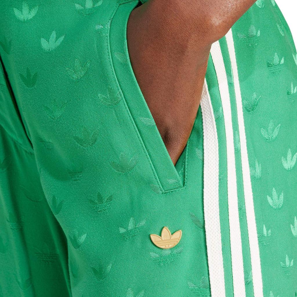 Adidas Originals Logo All Over Print Striped Straight Leg Retro Sports Casual Pants Women Bottoms Green IX0943