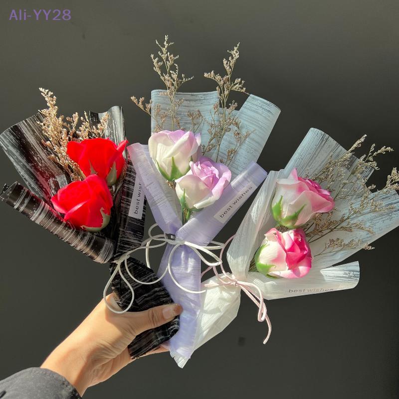 {YY28} 1 Set Konstgjord Tvålros Blombukett Presentpåse Med Ljusslinga Parfymerad Tvålblomma För Alla Hjärtans Dag Mors Dag