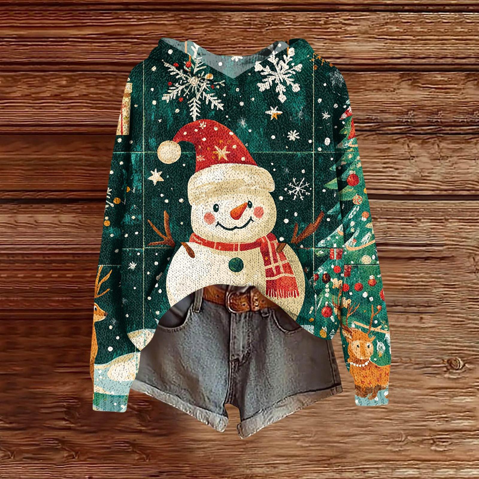 

Женская модная повседневная толстовка с капюшоном и длинными рукавами с принтом M