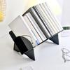 Desktop Small Bookshelf   Simple Large Capacity Plastic Tilted Desk Book Storage Rack for   Home