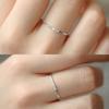 Trendy Simple Thin Ring Lady Versatile Accessories Gold Color/Silver Color Bright Micro Zirconia Jewelry for Daily Wear