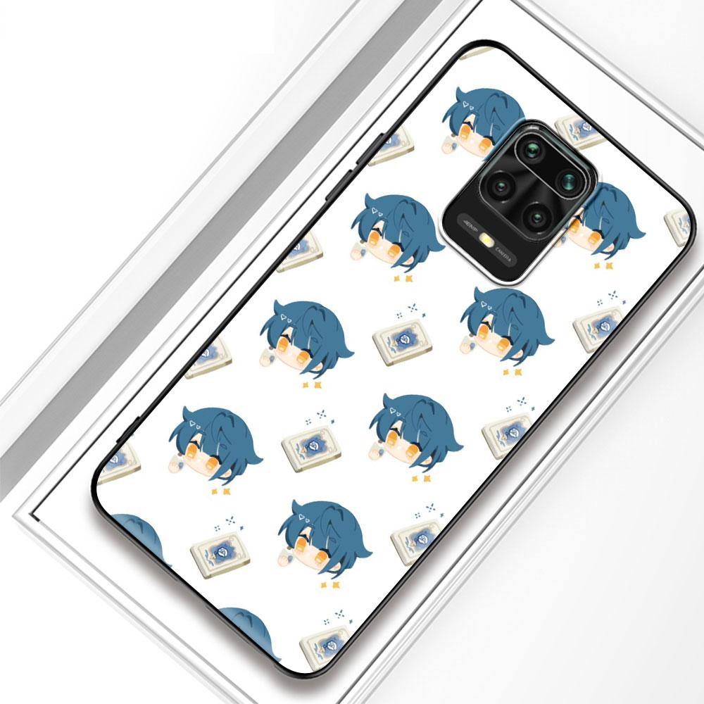 Kreslený silikonový kryt na telefon Genshin Impact pro Xiaomi Redmi Note 10 9S 9 8 Pro 8T 8A 9A 9C 7 7A K40 Měkký kryt Coque Funda