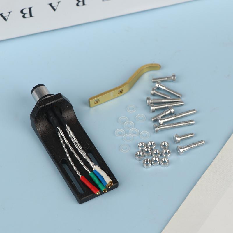 For Lp Vinyl Record Player Cartridge Headshell Stylus Holder Accessories Kit Turntable Headshell With 4 Connection Wires