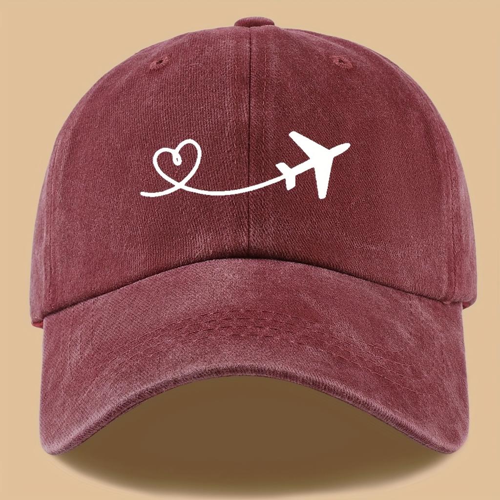 Cute Solid Color Washed Baseball Cap Adjustable Unisex Outdoor Sun Hat