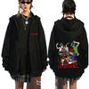 Rock Band Gorillaz Graphic Zipper Hoodie Men Women Hip Hop Gothic Oversized Zip Up Jacket Men's Casual Vintage Zip Up Sweatshirt