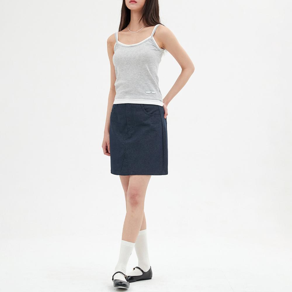 Elssibeui Layered Sleeveless Knit Top_Gray