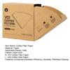 40/100 Stück kegelförmiges Kaffeefilterpapier für 1–4 Tassen, V-förmiges Design, Einweg-Kaffeefilterpapier, V01/V02 Kaffeefilter