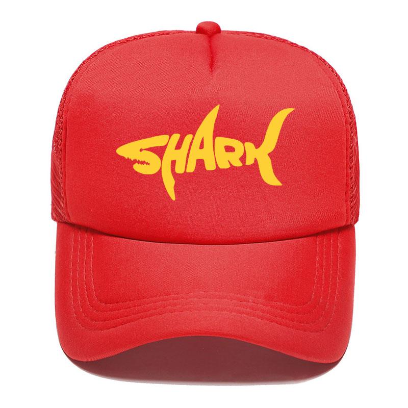 New Shark Print Baseball Cap Funny Casual Unisex Women Parentchild Hats Mesh Visor Outdoor Sun Hat Adjustable Caps